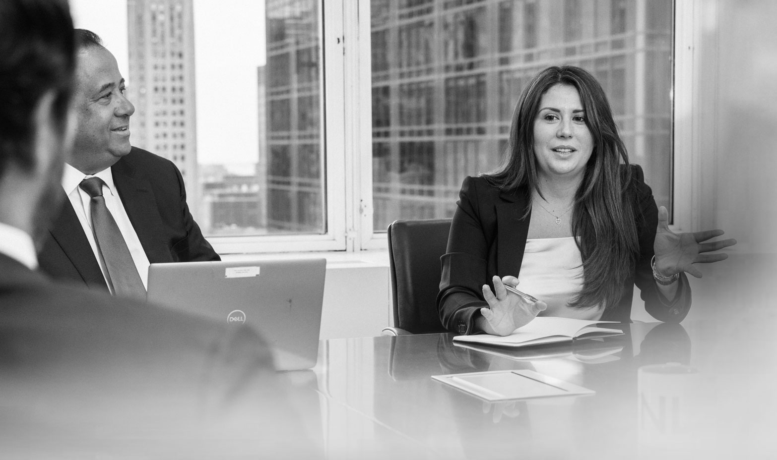 employees in a meeting